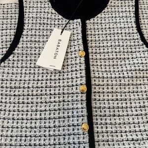 Aritzia Draper Dress in Black and White Tweed